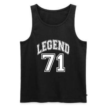 Légende 71 - Débardeur bio Premium Homme - noir - Devant - Michal (187cm)