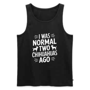 I Was Normal Two Chihuahuas Ago - Men's Premium Organic Tank Top - black - Front - Michal (187cm)