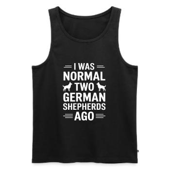 I Was Normal Two German Shepherds Ago - Men's Premium Organic Tank Top - black - Front - Michal (187cm)