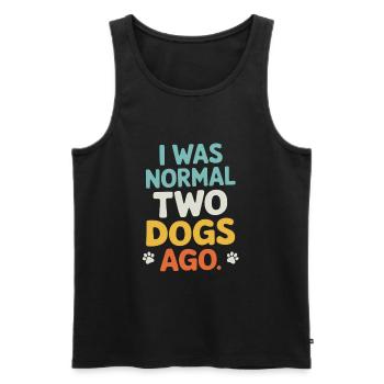 I Was Normal Two Dogs Ago - Men's Premium Organic Tank Top - black - Front - Michal (187cm)