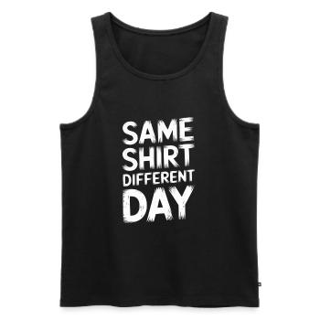 Same Shirt Different Day - Men's Premium Organic Tank Top - black - Front - Michal (187cm)