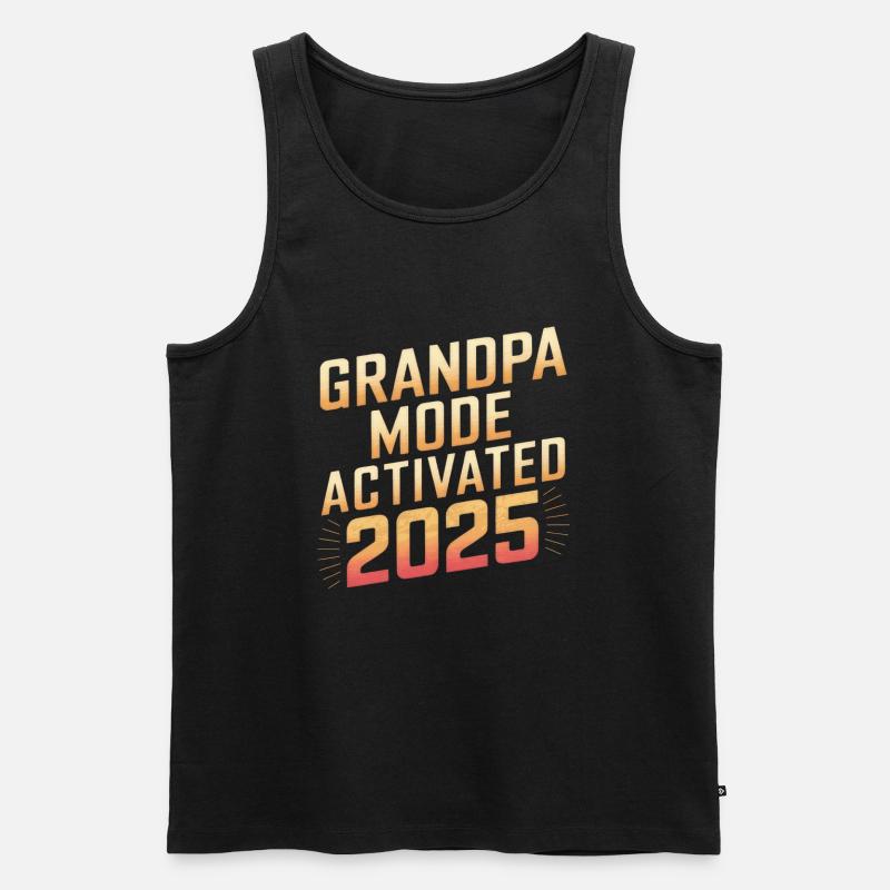 Grandpa Mode Activated 2025 - Männer Premium Bio Tank Top - Schwarz