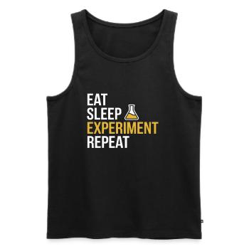 Manger le sommeil Expérience Répéter - Débardeur bio Premium Homme - noir - Devant - Michal (187cm)