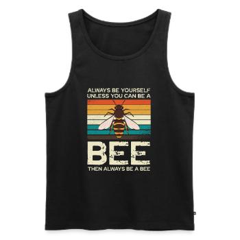 Immer Sei Du Selbst, Außer Du Kannst Eine Biene - Männer Premium Bio Tank Top - Schwarz - Vorne - Michal (187cm)