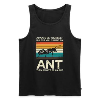 Always be unique like an ant - Men's Premium Organic Tank Top - black - Front - Michal (187cm)