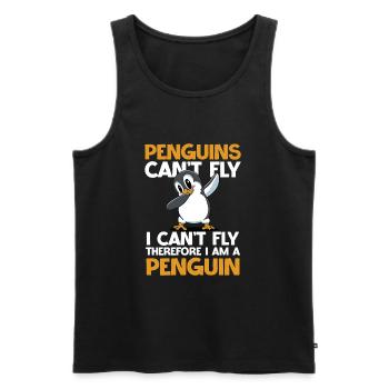 Penguins can't fly I'm a penguin - Men's Premium Organic Tank Top - black - Front - AI Model Male 178 light (178cm)