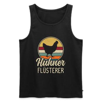 Hühner Flüsterer Bauer Landwirt Huhn Hahn - Männer Premium Bio Tank Top - Schwarz - Vorne - Michal (187cm)