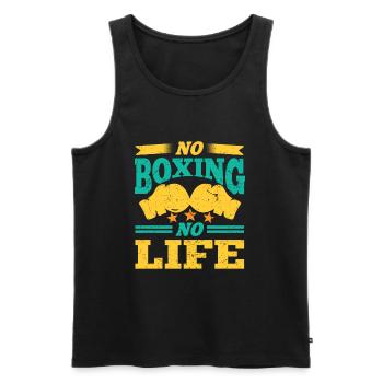 No Boxing No Life Funny Boxer Gift Idea - Men's Premium Organic Tank Top - black - Front - Michal (187cm)