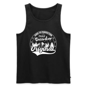 Dezember 1988 Geburtstag Dezember 1988 Dezember - Männer Premium Bio Tank Top - Schwarz - Vorne - Michal (187cm)