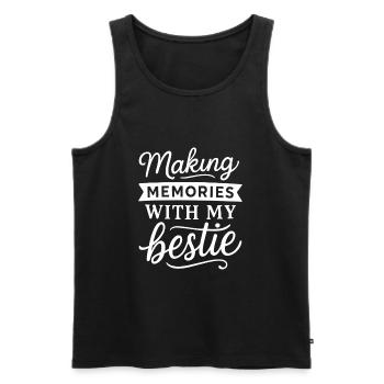 Making Memories With My Bestie Friendship - Männer Premium Bio Tank Top - Schwarz - Vorne - AI Model Male 178 light (178cm)