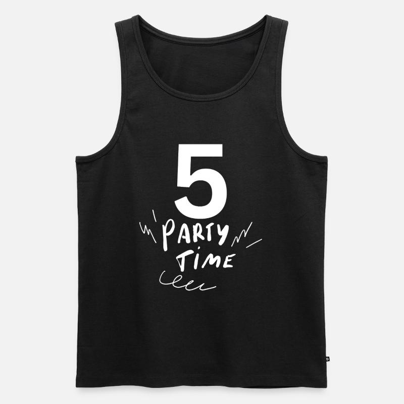 5 - Männer Premium Bio Tank Top - Schwarz