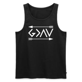 Gott Glaube An Jesus Religion Geschenk - Männer Premium Bio Tank Top - Schwarz - Vorne - AI Model Male 178 light (178cm)