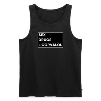 Russian Humor Funny Quote Sex Cure Party - Men's Premium Organic Tank Top - black - Front - Michal (187cm)