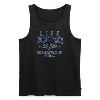 Das Leben Ist Besser Im Riverfront Park Spokane - Männer Premium Bio Tank Top - Schwarz - Vorne - Michal (187cm)
