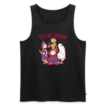 Es Ist Die Saison Hexe Vampire Mumie Ghost Party - Männer Premium Bio Tank Top - Schwarz - Vorne - Michal (187cm)