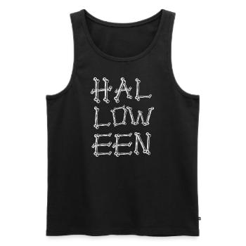 Halloween Suit Skeleton Bone Fear Horror - Men's Premium Organic Tank Top - black - Front - Michal (187cm)