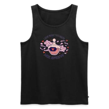 Schau, was du mir gebraut hast - Männer Premium Bio Tank Top - Schwarz - Vorne - Michal (187cm)