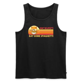 Don't Be Upsetti Eat Some Spaghetti Cats Pasta - Men's Premium Organic Tank Top - black - Front - AI Model Male 178 light (178cm)