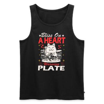 Don't be upsetti eat some spaghetti food - Men's Premium Organic Tank Top - black - Front - AI Model Male 178 light (178cm)