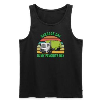 Garbage Day is My Favorite Day -Recycle -Planet - Men's Premium Organic Tank Top - black - Front - Michal (187cm)