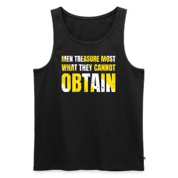 Appreciate the best you can't get - Men's Premium Organic Tank Top - black - Front - Michal (187cm)