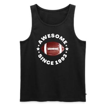 Super Seit 1993 Fußballkugel Gute Spielerlegende - Männer Premium Bio Tank Top - Schwarz - Vorne - Michal (187cm)