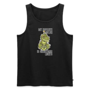 Meine Lieblingsfarbe Ist Weihnachtslichter - Männer Premium Bio Tank Top - Schwarz - Vorne - AI Model Male 178 light (178cm)