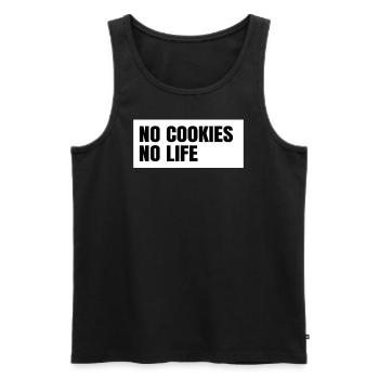 Keine Kekse Kein Leben Zitat Snacks Behandelt - Männer Premium Bio Tank Top - Schwarz - Vorne - Michal (187cm)