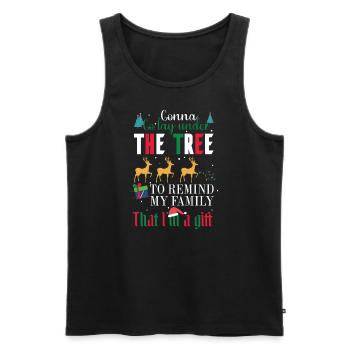 Ich Werde Unter Dem Baum Liegen. Ich Bin Ein - Männer Premium Bio Tank Top - Schwarz - Vorne - AI Model Male 178 light (178cm)