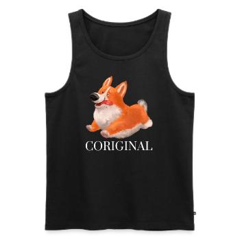 Original Flauschiger Kawaii Hund Niedliches - Männer Premium Bio Tank Top - Schwarz - Vorne - Michal (187cm)