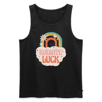 Radiate positivity Rainbow Dwarf Clouds - Men's Premium Organic Tank Top - black - Front - AI Model Male 178 light (178cm)