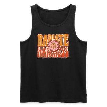 Strahlen Glück Rainbow Hippies Liebesgeschenk - Männer Premium Bio Tank Top - Schwarz - Vorne - AI Model Male 178 light (178cm)