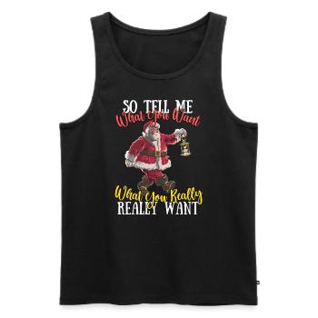 So tell me what you want, the New Year of - Men's Premium Organic Tank Top - black - Front - AI Model Male 178 light (178cm)