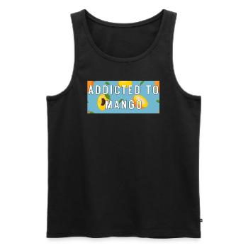 Addicted to Mango's favorite fruit pattern Summer - Men's Premium Organic Tank Top - black - Front - AI Model Male 178 light (178cm)