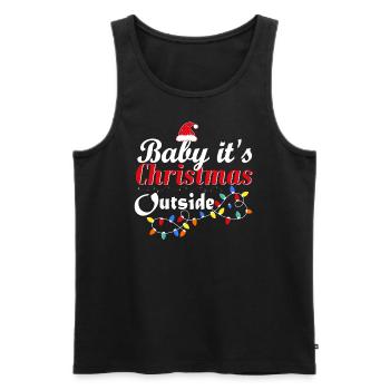 Bébé, c’est Noël à l’extérieur du - Débardeur bio Premium Homme - noir - Devant - Michal (187cm)