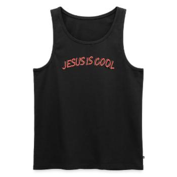 Jesus Ist Cooler Glaube Bibel Zitat Kirche - Männer Premium Bio Tank Top - Schwarz - Vorne - AI Model Male 178 light (178cm)