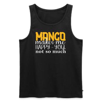 La mangue me rend heureux que tu n’en aies pas autant - Débardeur bio Premium Homme - noir - Devant - Michal (187cm)