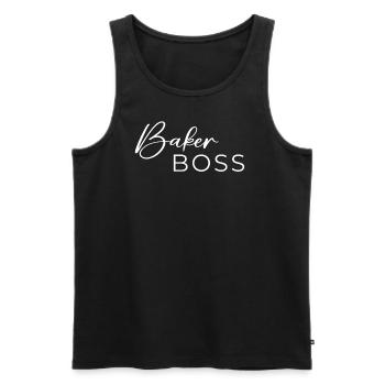 Baker Boss Cook Chef Cookies Pâte de Noël - Débardeur bio Premium Homme - noir - Devant - Michal (187cm)