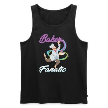 Baker Fanatic Cook Chef Cookies Christmas Magic - Men's Premium Organic Tank Top - black - Front - Michal (187cm)