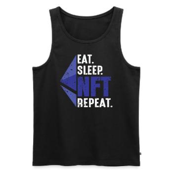 Ich Schlafe NFT Wiederholt Token Virtuelle - Männer Premium Bio Tank Top - Schwarz - Vorne - AI Model Male 178 light (178cm)