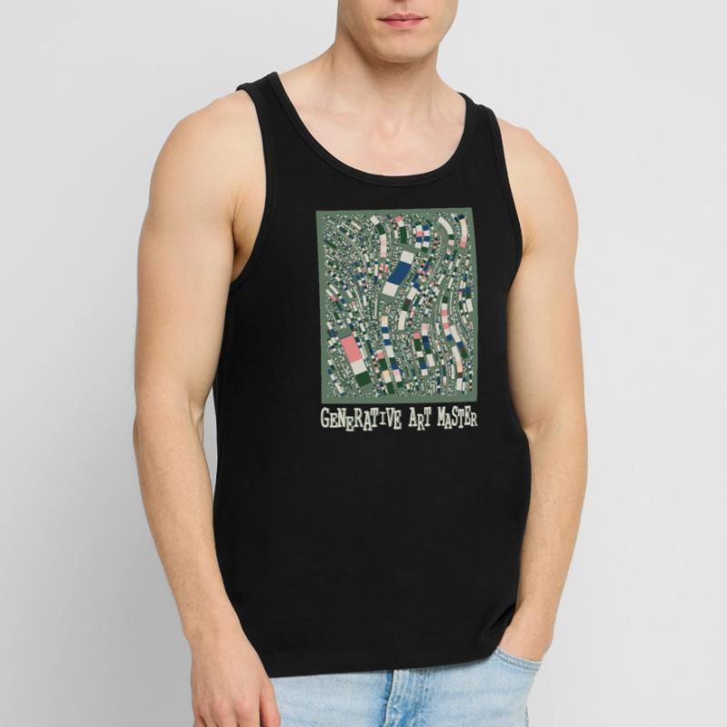 Generativer Kunstmaster-Programmierbildcode Männer Premium Bio Tank Top