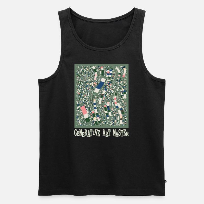 Generativer Kunstmaster-Programmierbildcode - Männer Premium Bio Tank Top - Schwarz