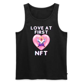 Love on the first nft Love for NFT Valentine's Day - Men's Premium Organic Tank Top - black - Front - AI Model Male 178 light (178cm)