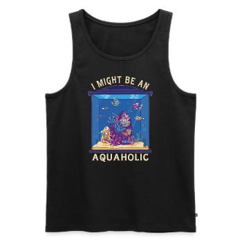 Je pourrais être une citation Aquaholic Aquarium Fish - Débardeur bio Premium Homme - noir - Devant - Michal (187cm)