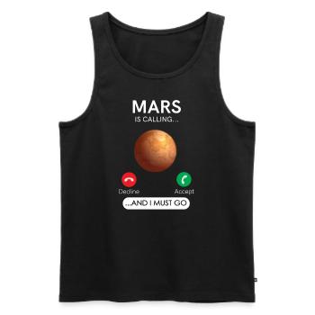 Mars appelle et je dois perdre du poids, accepter - Débardeur bio Premium Homme - noir - Devant - Michal (187cm)