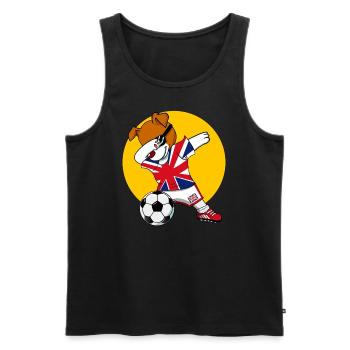 Uniformes britanniques de football britannique Jack Russell Terrier - Débardeur bio Premium Homme - noir - Devant - Michal (187cm)