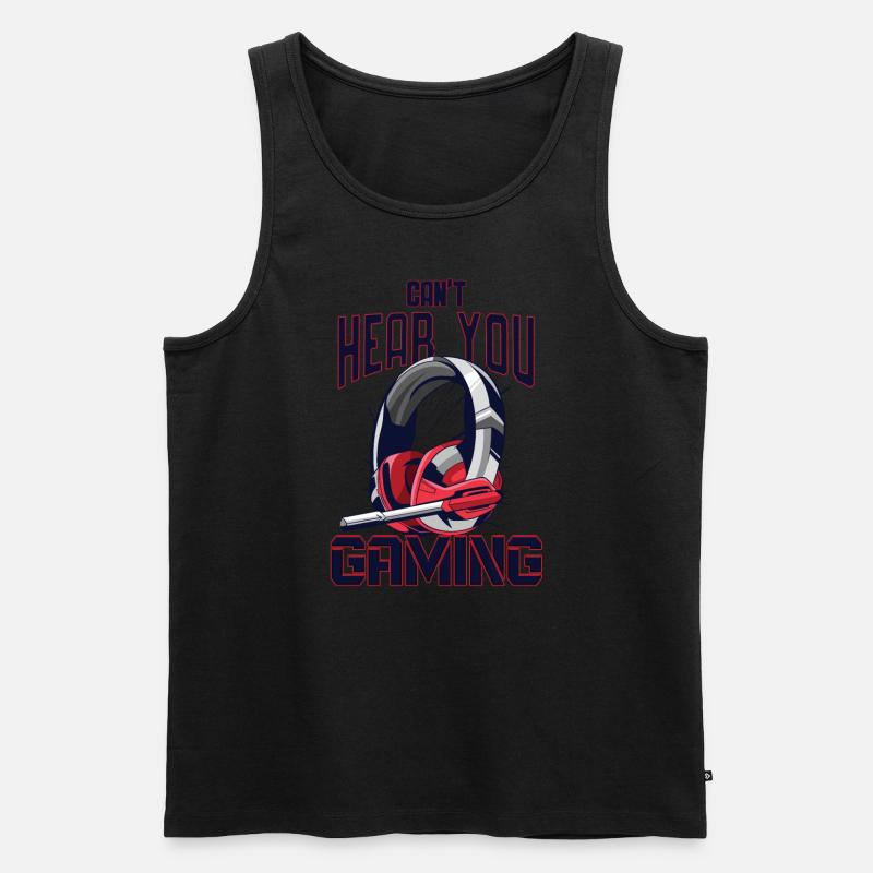 Gaming-Design mit Headset - Männer Premium Bio Tank Top - undefined