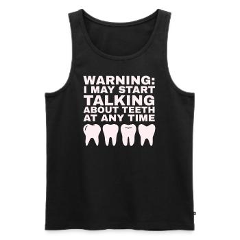 I can talk about the teeth at any time - Men's Premium Organic Tank Top - black - Front - AI Model Male 178 light (178cm)