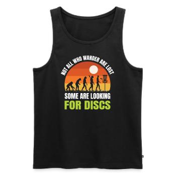 Not everyone who hikes is lost - Men's Premium Organic Tank Top - black - Front - Michal (187cm)