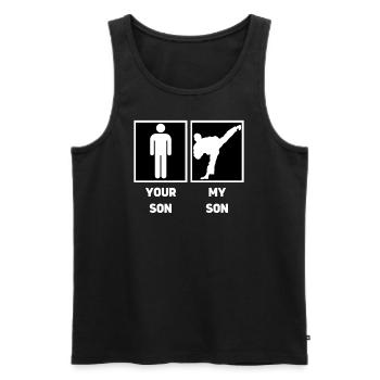 Du Bist Mein Sohn Japanischer Kampfkunst Boy - Männer Premium Bio Tank Top - Schwarz - Vorne - AI Model Male 178 light (178cm)